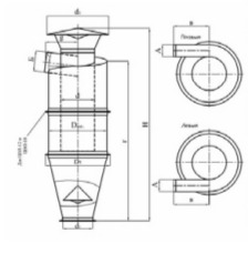 чертеж циклона ЦОЛ в Череповце